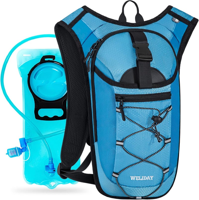 WELIDAY Hydration Backpack with 2L Water Bladder, Lightweight Hydro Pack for Cycling, Running, Hiking, Climbing - Image 1